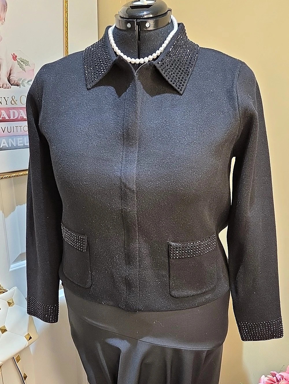 Nwt XL,L Sioni Black Blazer/Jacket With Zipper